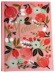 Планнер с цветочками Monarch, формат А5, красный (МихиМихи, MM06668)