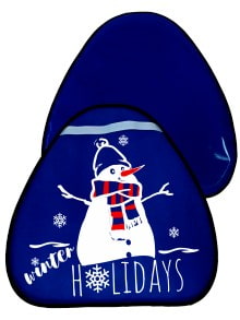 Сани-ледянка треугольная – Снеговик, синий, 52х54 см (RT, 7208RT)