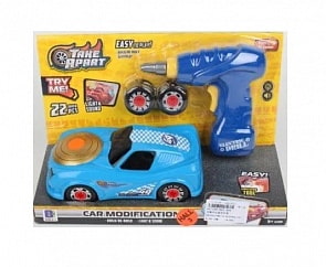 Конструктор Гоночная машина с ключом, свет + звук, с аксессуарами (B1671281)