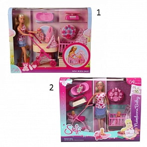 Кукла Штеффи с новорожденным (Simba, 5730861) (ассортимент)