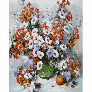 Раскраски по номерам - Картина «Городские цветы», 40 х 50 см. (Белоснежка, 018-AB)
