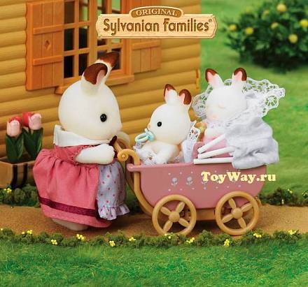 Sylvanian Families - Двойняшки Филипп и Николь в коляске 