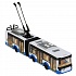 Городской троллейбус 4 кнопки 32 см со светом и звуком на резинке   - миниатюра №1