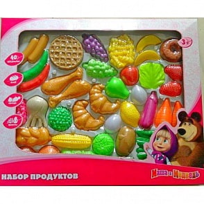 Набор овощей и фруктов «Маша и медведь» (Играем вместе, NF581-1sim)