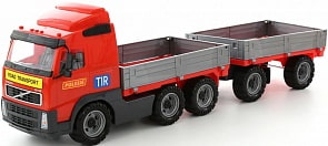 Автомобиль бортовой с прицепом - Volvo, в сеточке (Полесье, 9487) (ассортимент)