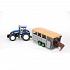 Игровой набор - Трактор New Holland T8040 с прицепом и коровой   - миниатюра №1