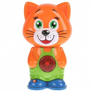 Обучающий котенок 50 песен из м/ф, потешек, звуков и фраз, сказка, трещотка (Умка, HT880-R)