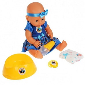 Пупс озвученный Синий трактор 40 см пьет и писает 50 фраз и звуков песни из м/ф (Карапуз, Y40BB-DP-BT-RU)