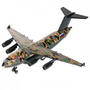 Модель Военно-транспортный самолёт 21 см свет-звук металлическая (Технопарк, 1869735-R)