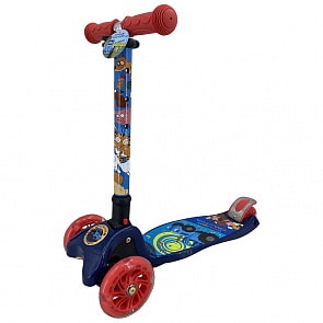 Самокат трехколесный Синий трактор складной управление наклоном (Синий трактор, S00103-BTR)