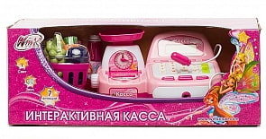 Детская касса «WINX» со световыми и звуковыми эффектами, чек, весы, продукты (Играем вместе, 16656B-Rsim)