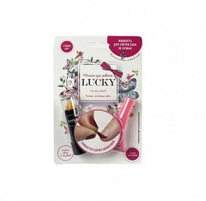 Помада, меняющая цвет на розовый масса 3,3 г., базовый цвет: желтый + лак цвет 144 - Коралловый 5.5 мл на блистере (Lucky, Т13803)