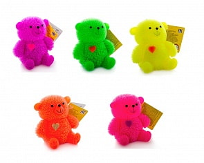 Фигурка медведя с резиновым ворсом с подсветкой (HGL, SV10998)