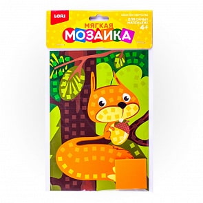 Мозаика мягкая – Белочка, малый набор (Lori, Кэ-003)