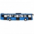 Модель автобус ЛИАЗ-5292 Метрополитен 18 см двери открываются синий инерционная металлическая  - миниатюра №2