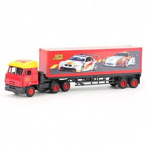 Инерционная машинка КАМАЗ - автогонки, свет, звук, 1:43 (Технопарк, CT10-108-5+7sim)