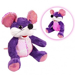 Мягкая игрушка - Мышка с пайетками, 20 см (ABtoys, M2044)