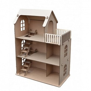 Конструктор деревянный – Eco Дом, 59 деталей (Polly, ДК-1-004)