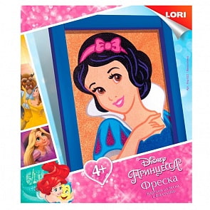 Картина из песка с глиттером. Фреска Disney - Белоснежка (Lori, Кпд-012)