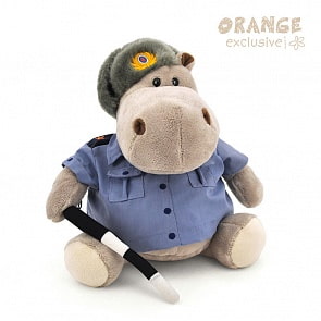 Мягкая игрушка - Бегемот – Полицейский, 20 см (Orange, MA2640/20J)