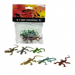 Набор фигурок из серии В мире животных - Ящерицы, 8 шт. (1toy, Т10490)