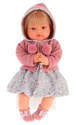 Интерактивная кукла Изабелла в светло-розовом, плачет, 42 см (Antonio Juan Munecas, 1671Bl)