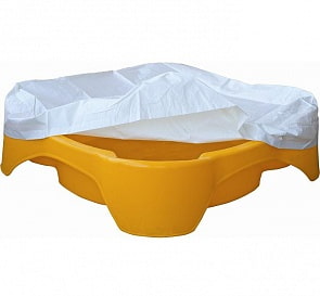 Детская пластиковая песочница мини-бассейн Marian Plast 378, квадратная с покрытием (Marian Plast, F0000002938)