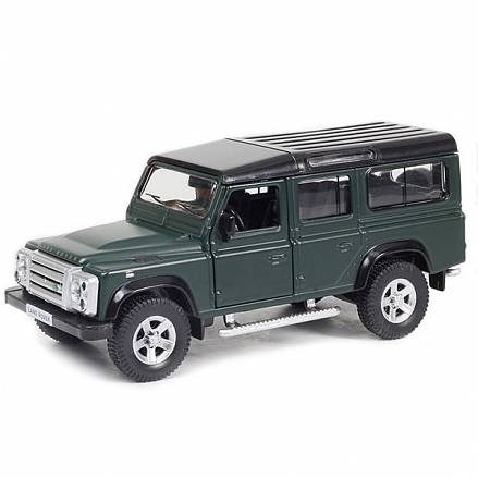 Металлическая инерционная машина RMZ City - Land Rover Defender, 1:32, темно-зеленый матовый 