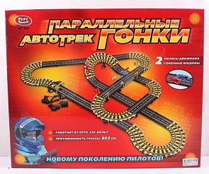 Гоночный трек от сети 220V с машинками и аксессуарами, 853 см (Play Smart, A144-H06063sim)