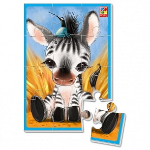 Мягкий пазл А5 – Зебрик (Vladi Toys, VT1103-58)