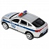 Машина Полиция Renault Arkana 12 см серебристая двери и багажник открываются металлическая  - миниатюра №1