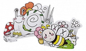 3D пазл-раскраска – Пчела и улитка. С фломастерами в комплекте (Cubic Fun, P694h)