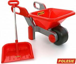 Набор для песочницы №446: тачка №4, лопата №21 (Полесье, 38043)