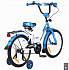 Двухколесный велосипед Lider Orion диаметр колес 18 дюймов, белый/синий  - миниатюра №2