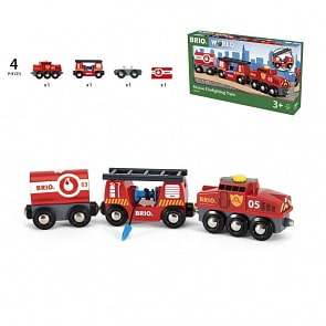 Игровой набор - Пожарный поезд, 3 вагона (Brio, 33844)