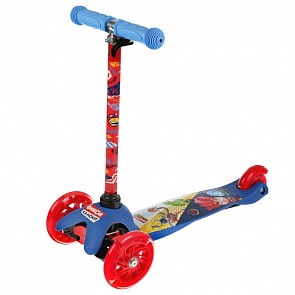 Трехколесный самокат - Фиксики, управление наклоном, светящиеся колеса 12 и 8 см (MINI203-FIX-2)