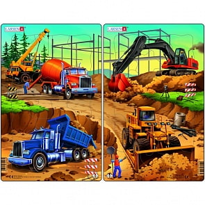 Пазл Стройка, 20 элементов, 2 варианта (Larsen, U4)