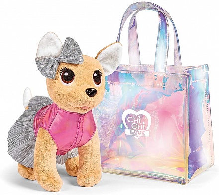 Плюшевая собачка Chi-Chi Love - Собачка в прозрачной сумочке, 20 см 
