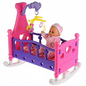Интерактивный пупс с кроваткой, звук (B1722441sim)