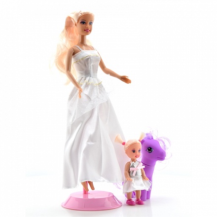 Набор из 2-х кукол - Мама и дочка с пони и аксессуарами  