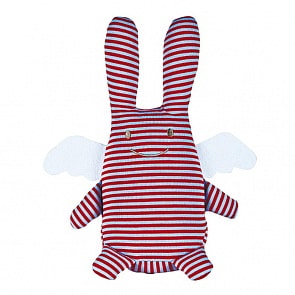 Игрушка мягкая - Зайка с крылышками музыкальный, 24 см, красная полоска (Trousselier, TRO-VM1082 97)