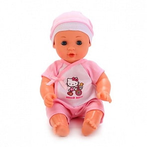 Пупс, 30 см., пьет и писает, 3 функции, с аксессуарами (Карапуз, 14106A-HELLO KITTYsim)