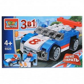 Конструктор Город Мастеров – Легко собрать. Спорткар 3 в 1, 67 деталей (Город Мастеров, LL-5523-Rsim)
