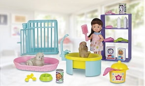 Игровой набор - Paula. Ухаживаем за питомцем, с ванной (Paula collection, MC23423b)