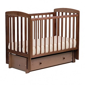 Кровать детская Лель АБ 16.3 Ромашка маятник продольный, орех светлый (Лель, LIEL-АБ 16.3_орех светлый)