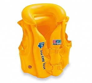Надувной жилет - Делюкс Пул-Скул, 3-6 лет (Intex, с58660)