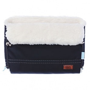 Муфта меховая для коляски Nuovita Alpino Lux Bianco Nero/Черный (Nuovita, NUO-mALPLB_1970)