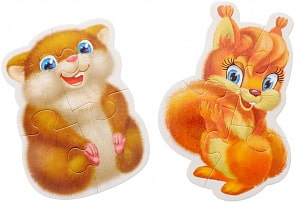 Мягкие магнитные Baby puzzle - Пушистики (Vladi Toys, VT3208-04)