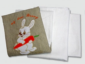 Постельное белье - Мой милый зайка, 3 предмета, белый (Labeillebaby, 2265)