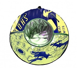 Санки надувные - тюбинг Hipster snow show moto, желто-синий, диаметр 92 см. (RT, 5213RT)